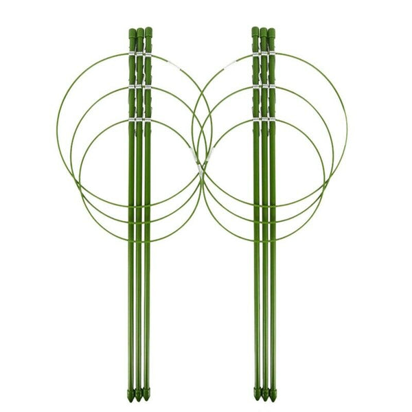 2 Pack Plant Support Cage Metal Rust Resistant Garden Plant Support Ring Pl