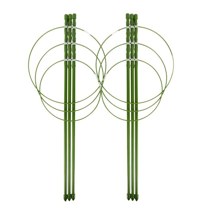 2 Pack Plant Support Cage Metal Rust Resistant Garden Plant Support Ring Pl