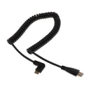 HDMI Male to Right Angle HDMI Male Spiral Coiled Cable 1080p for SLR Camera
