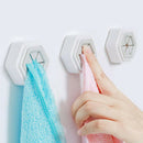 1pcs Hexagon Self Adhesive Towel Holder Hanger Punch Free Bathroom Towel SEAU
