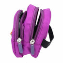 Double Zipper Wrist Bag Arm Mobile Phone Key Package Coin Purse Bag Purple