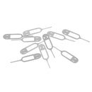 10 Pcs lovely stainless steel needle sim card tray removal eject pin key tool MO