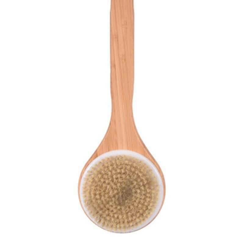Best Bath Dry Body Brush -Natural Boar Bristles Shower Back Scrubber With L F6O6