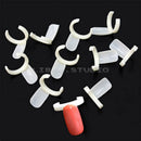 Hot Sell 50 pcs White Plastic Nail Polish Display Rings Sample Nail Accessories