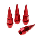 4pcs Aluminum Spike Shaped Car Bike Tire Valve Stem Dustproof Caps Covers Red