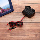 Waterproof 12v/24v Motorcycle USB Charger Power Adapter Socket&Voltmeter  3C