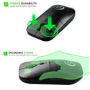 Wireless Ergonomic Mouse with 4 Adjustable DPI Levels, Computer USB Mouse with