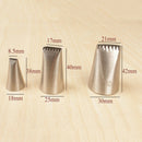 3pcs Basket Weave Tips Icing Piping Nozzle Tips Stainless Steel Tube Nozzles JR