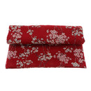 100x140cm Chinese Floral Plum Blossom Printed Sewing 100% Cotton Fabric Red