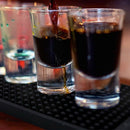 Rubber Beer Bar Runner Waterproof Service PVC Spill Mat Glass Coaster 12x6inch