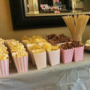 Popcorn Boxes Pink Trio (36 Pack) Polka Dot Chevron Stripe Treat Boxes - Sm