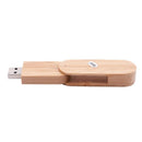 Rotating wooden USB 2.0 4GB Flash Storage High-speed Memory Stick