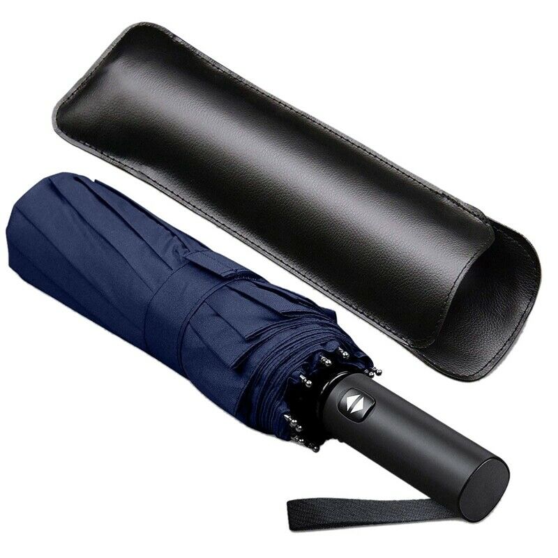 12 Ribs Windproof Travel Umbrella With Teflon Canopy, Lengthened Handle Wit T3G6