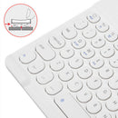 Portable Bluetooth 3.0 Keyboard Rechargeable PC Wireless Keypad (White) A