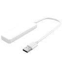 S18-USB2.0 Ultra-thin Multi-USB 4Port Splitter Hub Adapter Expander (White) A