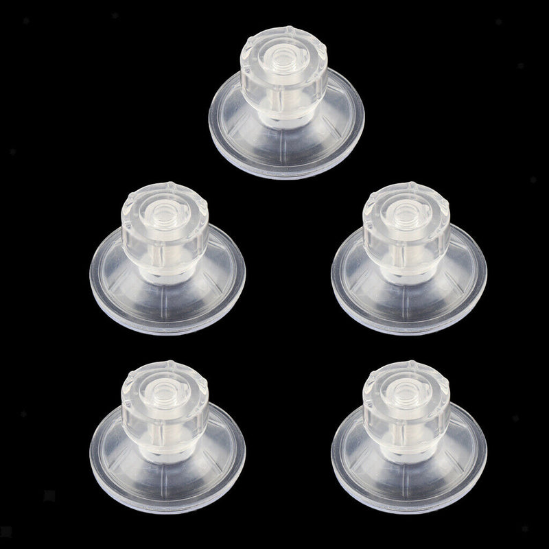 5 Pcs Clear Plastic Sunction Cups for Small Fish Shrimp Isolation Box,Aquarium