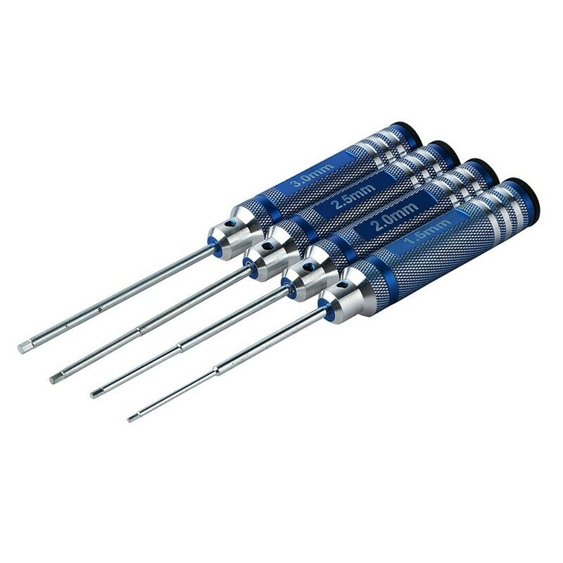 4 Pcs 1.5 2.0 2.5 3.0mm Hex Screwdriver Hexagon Screwdriver Set Allen Drive M6D7
