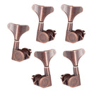 Fish Tail Buttons Bass String Tuners Pegs Keys Machine Heads 2L3R Red Bronze