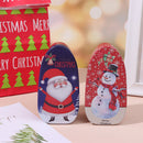 1pcs Xmas Candy Box Oval Shape Tinplate Christmas Themed Case For DecoratioSEAU