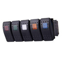 5 Waterproof 12V 20A Bar Rocker Marine Switch Car Boat LED 5 Colors Light
