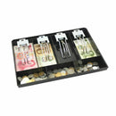 7 Grids Coin Money Plastic Storage Box Bill Cash Tray Organizer With Metal Clips