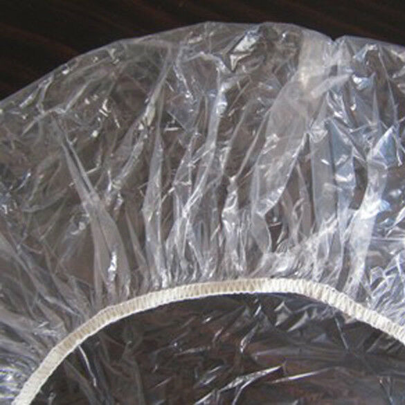 100pcs Salon Hotel Disposable one-off Clear Spa Hair Elastic Shower Bathing Caps