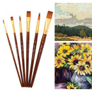 6x Artist Paint Brush Set Nylon Hair for Acrylic Oil Watercolor Art Paitning