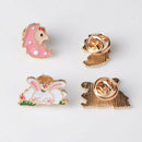 4x Animal Pin Enamel Brooch Badge Jewelry Clip Lapel Corsage Jacket Bag Gift