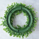 Artificial Green Leaf Wreath - 42Cm Simulation Clover Wreath Outdoor Green