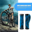 1 Pair MTB Mountain Bike Handlebar Grips Anti-Skid Rubber Cover (Dark Blue) A