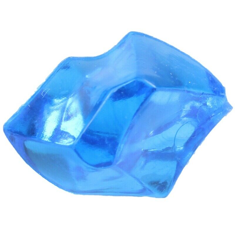 150 Pcs Blue Plastic Irregular Crystal Stone Fish Tank Ornament