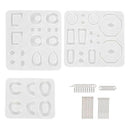 Silicone Geometric Earring Charm Mold Set Epoxy Casting Jewelry Making Tools