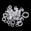 23pcs Telescopic Fishing Rod Pole Guides Tips Top Eye Rings Kit + Reel Seat