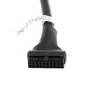 Adapter Cable USB 2.0 9Pin for Motherboard Female to USB 3.0 20Pin Header