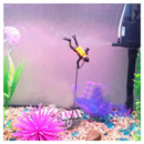 treasure Treasure hunter Diver Decoration for Aquarium Fish Tank orange Y5O2