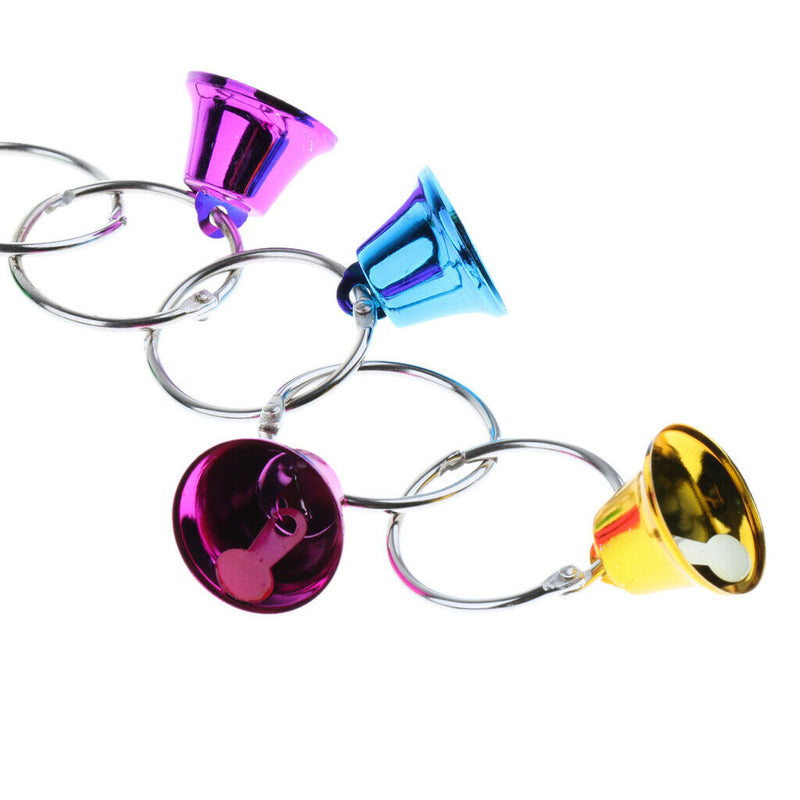 Bird Swing Toys with Colorful Wood Bells - Hanging Swing Toys for Budgie