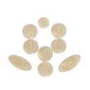 9x White Shell Key Buttons Inlays for Alto Tenor Soprano Saxophone Accessory