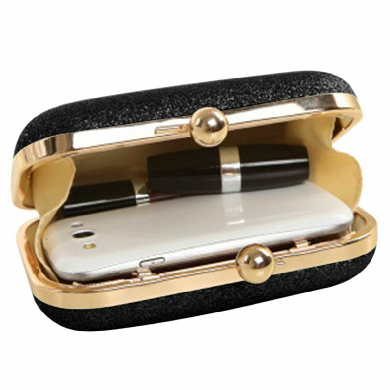 Women's bling evening party handbag Wedding ball clutch bag with chain Mini B7E4
