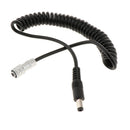 DC2.5 to Weipu SF610 2Pin Plug Power Supply Coiled Cable for Blackmagic Pocket
