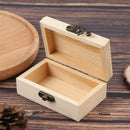 1PC Wooden Box Storage Plain Wood Jewellery Box Case With Lid SEAU