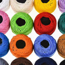 16Pcs 50M/Roll Cotton Diy Craft Embroidery Thread Cross Stitch Knitting Dye T4P5