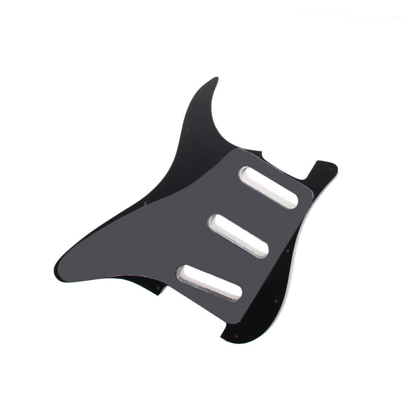 3Ply SSS 11 Holes Strat Electric Guitar Pickguard for FD (Black) A
