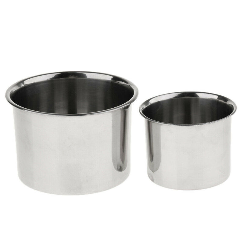 4pcs Bird Feeders Parrot Stainless Steel Cups Container Food Bowl For Macaw