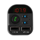 Bluetooth 5.0 FM Transmitter Handsfree Car Kit MP3 Music Player Dual USB Charger