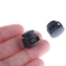 10pcs Black Spring Stop Double Holes Plastic Lanyard Cord Locks End  FE MO