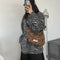 Retro Zebra Pattern Shoulder Dumpling Tote Women Big Capacity Messenger Bag