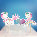 24X handmade head cupcake toppers crown heart cake party supplies BX