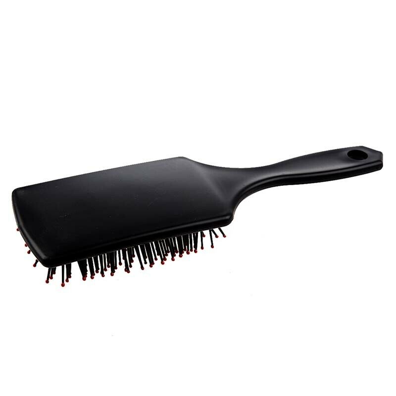 Professional Black Paddle Cushion Hair Massage Brush Hairbrush Comb J9G4