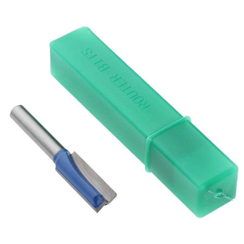 2pcs Woodworking Cutting Tools-1/4inch Shank Durable Router Bits Straight Blade