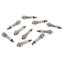10pcs 8mm 24V DC Red LED Metal Indicator Signal Light Lamp XD8-2